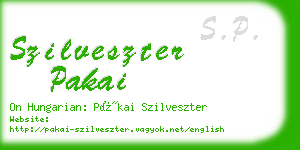 szilveszter pakai business card